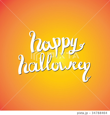 Happy Halloween lettering greeting card design Happy Halloween lettering greeting card design 34788464