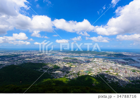 夏の皿倉山からの眺め【北九州市八幡区遠賀郡】 34788716