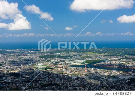 夏の皿倉山からの眺め【北九州市八幡区遠賀郡】 34788827
