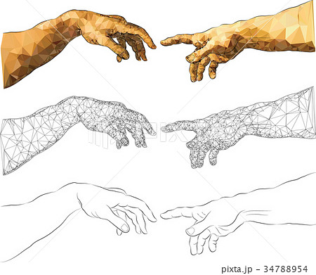 The Creation Of Adamのイラスト素材