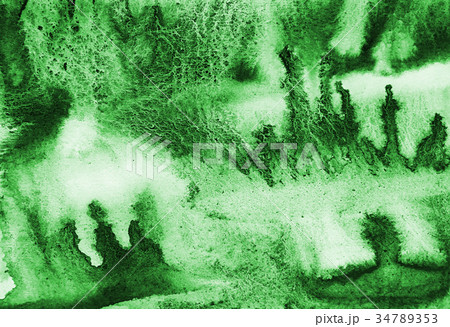 Abstract green watercolor on paper texture 34789353