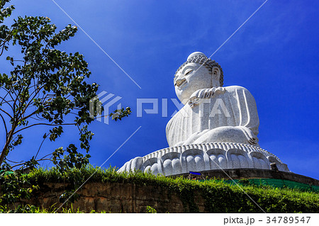 Big Buddha at sunny morning in Phuket, Thailand 34789547