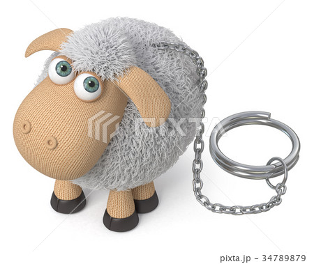 3d illustration funny sheep 3d illustration funny sheep 34789879