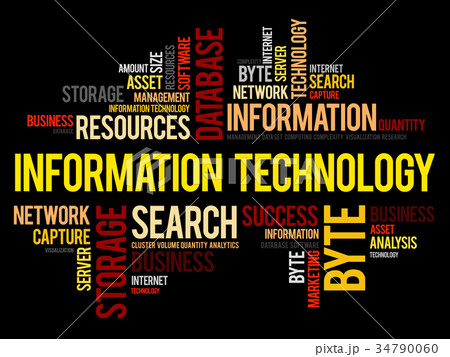 Information technology word cloud 34790060
