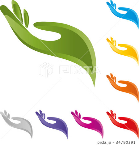 Hand in color, hand, wellness, logo 34790391