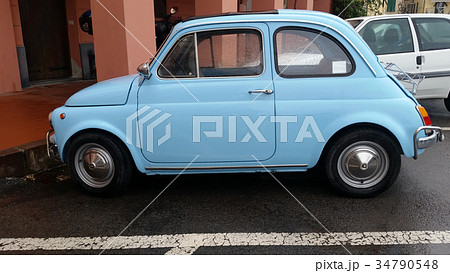 Vintage Small Blue Car Vintage Small Blue Car 34790548