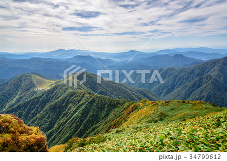 紅葉する天神尾根(谷川岳) 紅葉する天神尾根(谷川岳) 34790612