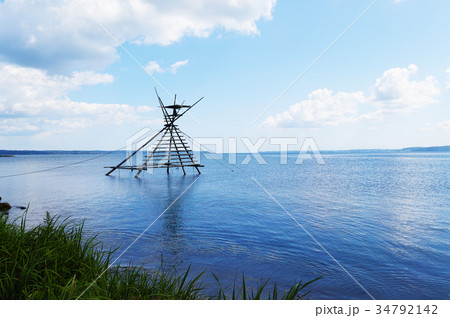 【石川県・観光名所】ボラ待ち櫓（日本最古の漁法）コピースペース 34792142