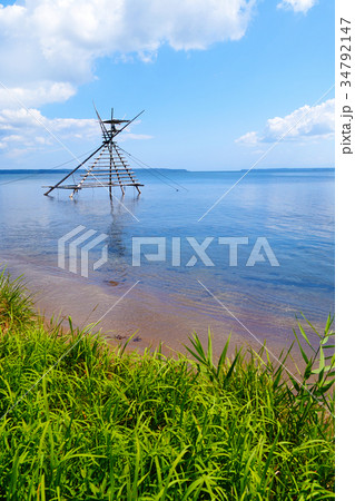 【石川県・観光名所】ボラ待ち櫓（日本最古の漁法）コピースペース 34792147