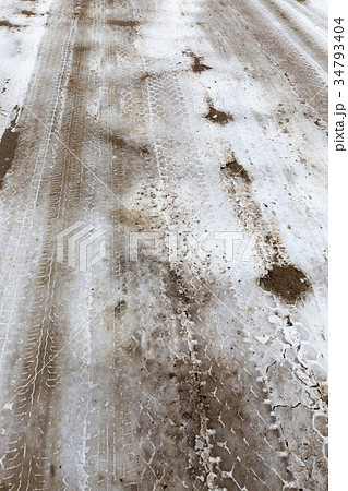 Road under the snow Road under the snow 34793404