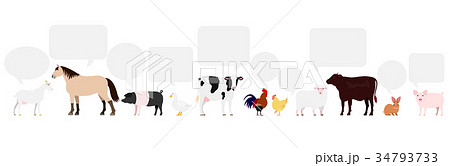 農場の動物たち　ふきだし 34793733