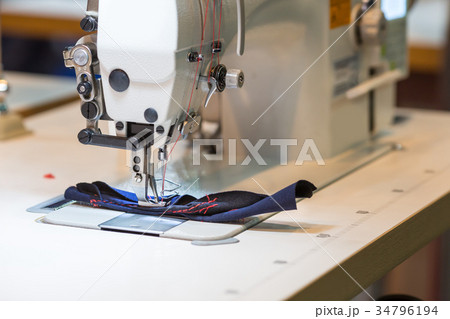 Sewing or overlock machine closeup, nobody 34796194