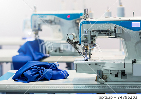 Sewing machines, nobody, cloth industry 34796203