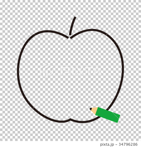 Pencil apple text box 34796286