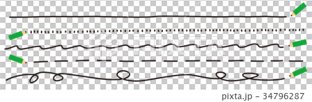 鉛筆　飾り　線 34796287
