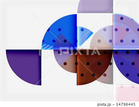 Geometric circle abstract banner 34796445