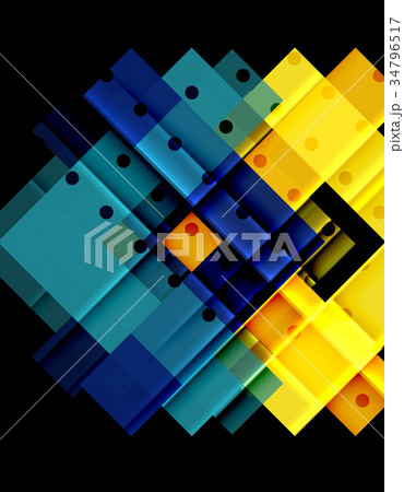 Color arrows on black background 34796517