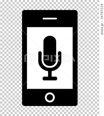 Microphone reflected on the smartphone screen 34797229