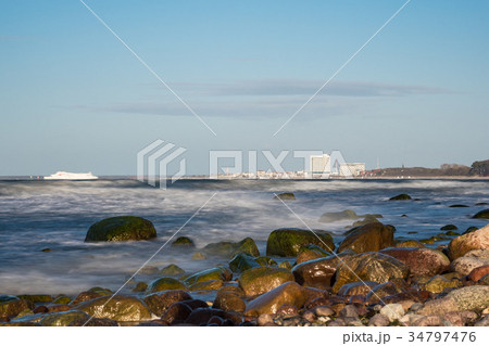 Stones on shore of the Baltic Sea 34797476