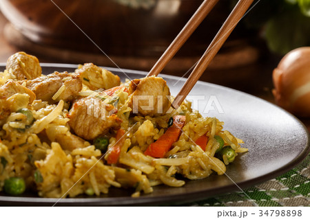 Fried rice nasi goreng with chicken Fried rice nasi goreng with chicken 34798898