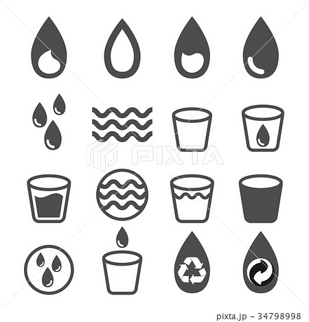 vector of water icon set vector of water icon set 34798998