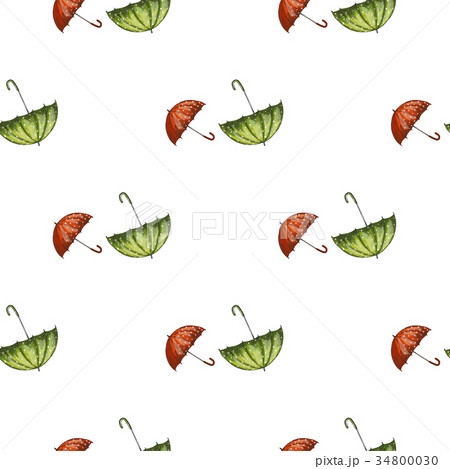 seamless pattern with red and green umbrellas 34800030