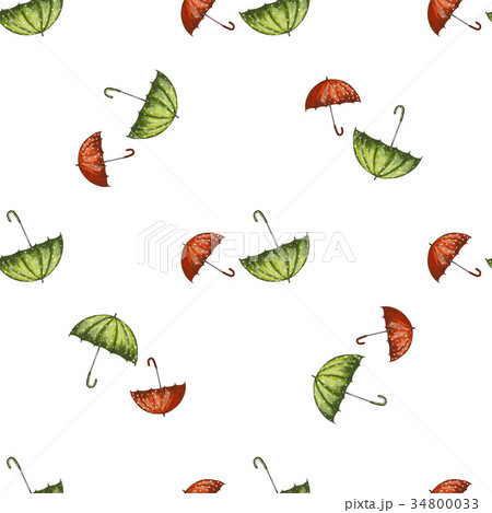 seamless pattern with red and green umbrellas 34800033