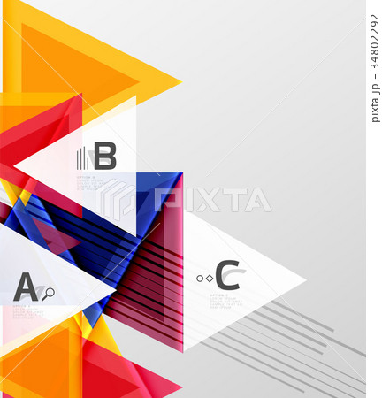 Triangles and geometric shapes abstract background 34802292