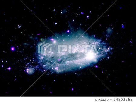 Stars, dust and gas nebula in a far galaxy 34803268