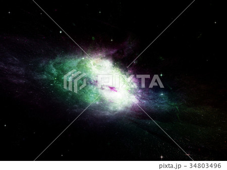 Stars, dust and gas nebula in a far galaxy Stars, dust and gas nebula in a far galaxy 34803496