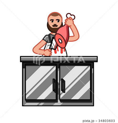 Butcher in work 34803603