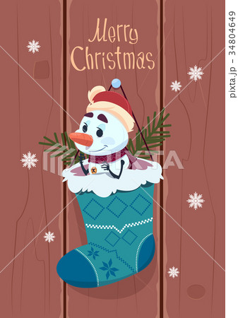 Merry Christmas And Happy New Year Greeting Card 34804649