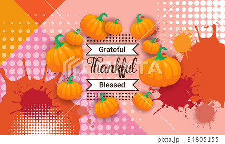 Happy Thanksgiving Day Autumn Traditional Holiday 34805155