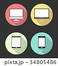 Modern flat design icons vector illustration. 34805486