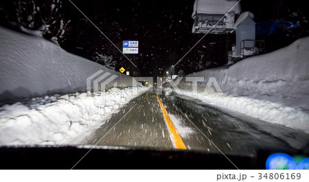 雪道ドライブ 34806169