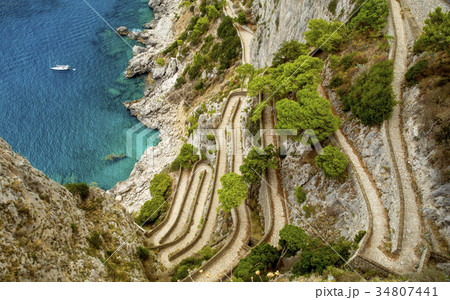 Via Krupp on Capri island in Italy Via Krupp on Capri island in Italy 34807441