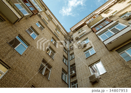 Old residential building in Moscow, Russia Old residential building in Moscow, Russia 34807953