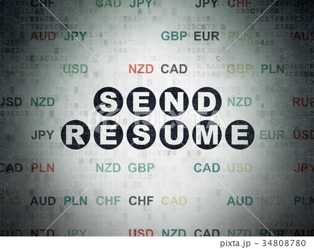 Business concept: Send Resume on Digital Data 34808780