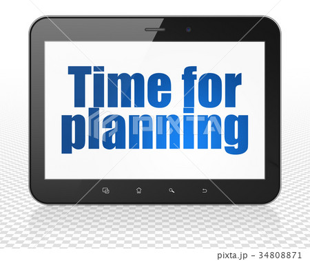 Timeline concept: Tablet Pc Computer with Time for 34808871