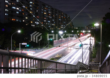 東戸塚駅周辺の夜景　環2東戸塚交差点付近 34809055