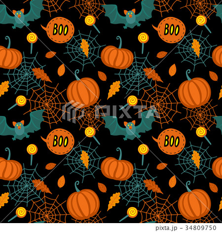 Halloween seamless pattern 34809750