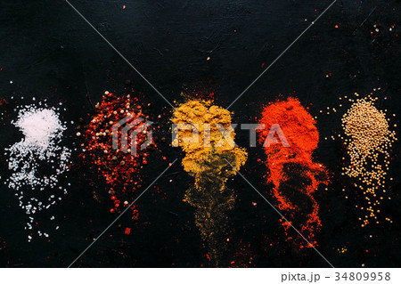 food spice mix organic dark background food spice mix organic dark background 34809958