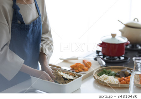 女性　ライフスタイル　料理 34810430
