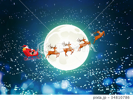 Merry Christmas Happy New Year, Santa Claus coming 34810786