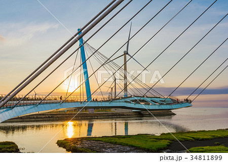 Bridge in Gaomei Wetlands Bridge in Gaomei Wetlands 34811899