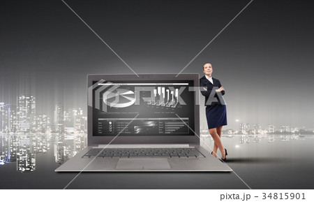 Woman with laptop Woman with laptop 34815901