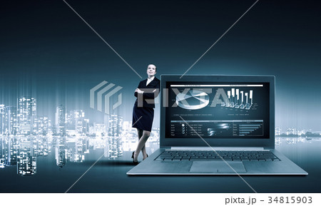 Woman with laptop Woman with laptop 34815903