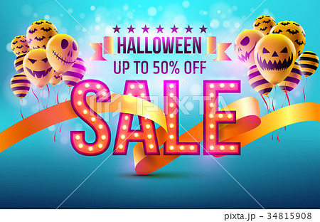 Halloween Sale with Halloween Ghost Balloons 34815908