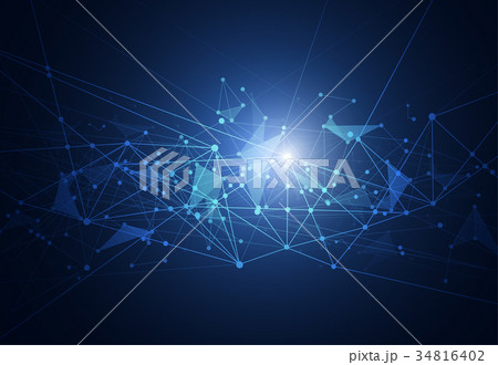 Abstract geometric Polygonal Space Background with 34816402