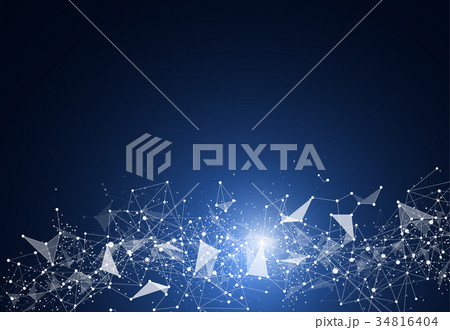 Abstract geometric Polygonal Space Background with 34816404